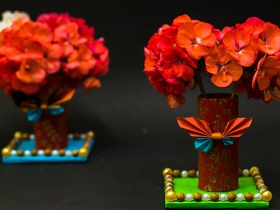 Waste Material Craft Ideas - Diy Flower Vase