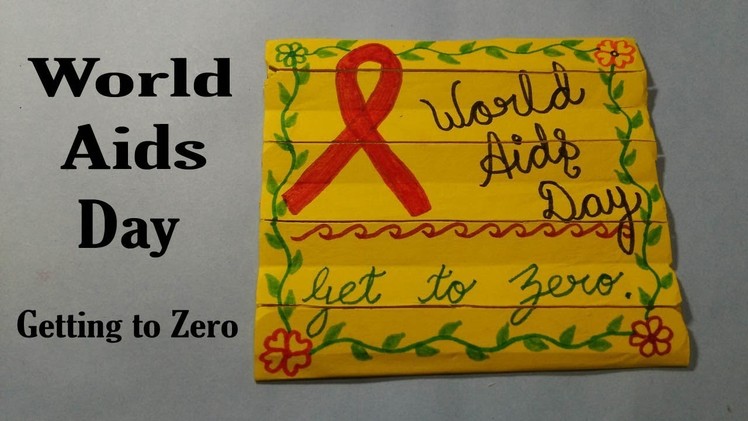 World Aids Day 1 December 2017 Spacial Folding Craft with Ice Cream Stick by Parth WorlD
