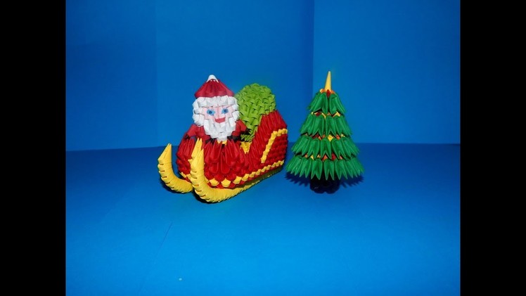 3D Origami small Christmas tree tutorial || DIY paper small Christmas tree