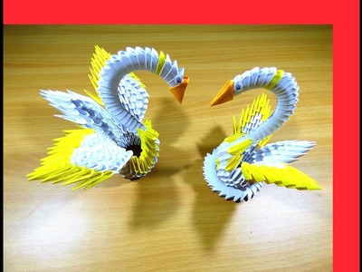 3d origami swan tutorial | DIY Paper Crafts Swan step by step. 