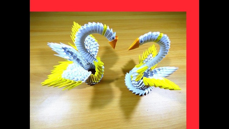 3d origami swan tutorial | DIY Paper Crafts Swan step by step. 