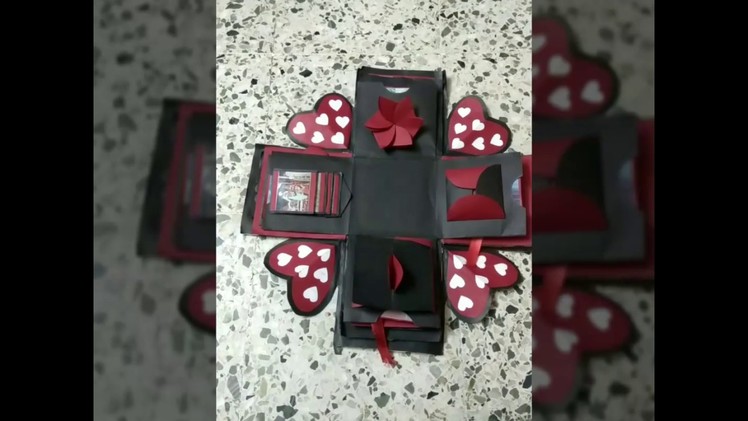 Anniversary romantic.love Explosion box. DIY.Anniversary gift idea. handmade gift.
