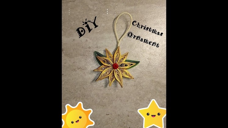 Awesome and Simple DIY Christmas Ornament with quilling paper!