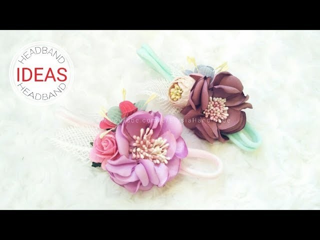 Baby Headband Ideas | Satin Flowers Headband For Girl | DIY by Elysia Handmade 1512471909479