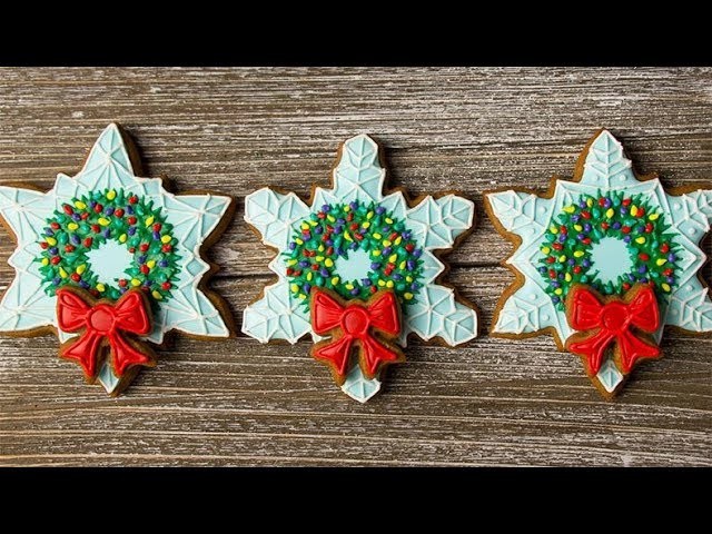 CHRISTMAS COOKIES! Snowflake Cookie Wreaths