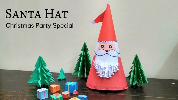 Christmas Party Special | Santa Claus Hat Origami | How To Make A Santa Claus Hat | Christmas Craft