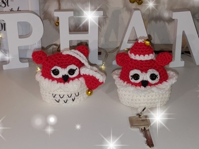 Crochet Christmas  Key Cover Owl