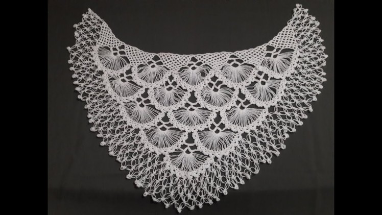 Crochet design for shawl.muffler.stole (Part 1) in hindi