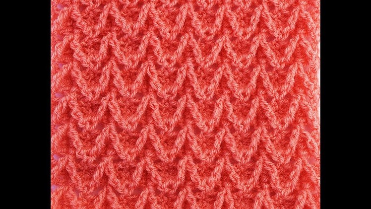 Crochet stitch zig zag