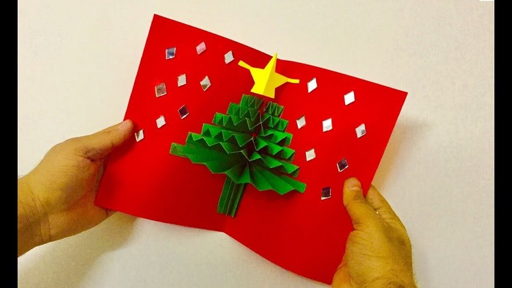 DIY 3D Christmas Pop Up Card Tutorial | Handmade Xmas Greetings card Ideas | Paper Christmas Tree