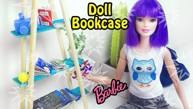 DIY Barbie Doll Bookcase - How to Make Doll Furnitures