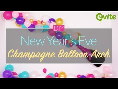 DIY Champagne Balloon Arch for New Years Eve