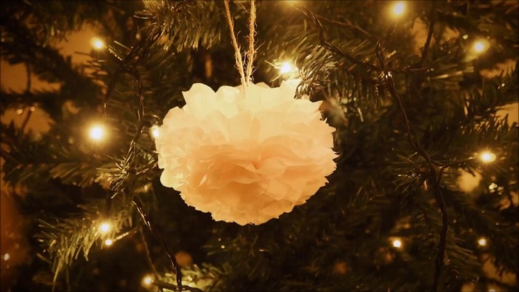 DIY Christmas crafts - Christmas ornaments from tissue paper