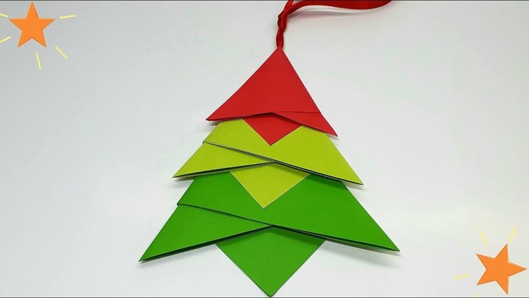 DIY: Christmas Decorative Origami - Christmas Tree pendant - Christmas decorations
