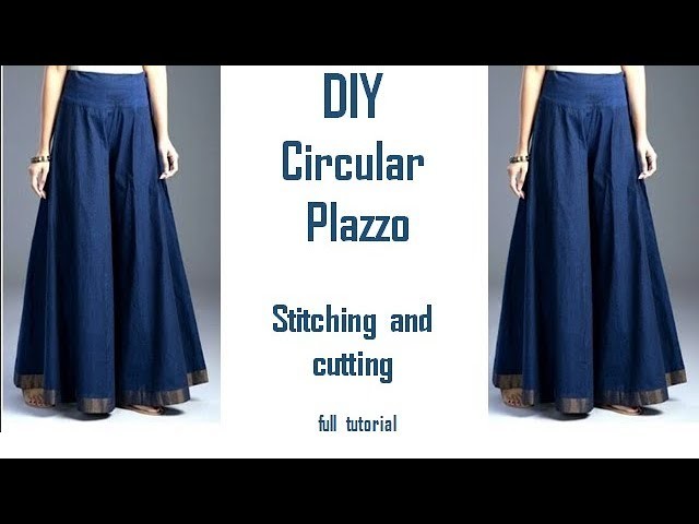 DIY Circular Plazzo Stitching and cutting full tutorial