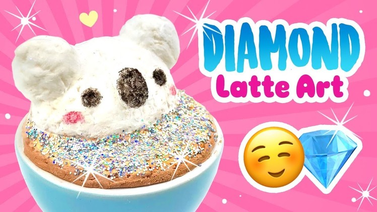 DIY Diamond Cappuccino 3D Latte Art!!! Inspired by Viral HOLO Cappuccino on Instagram!!