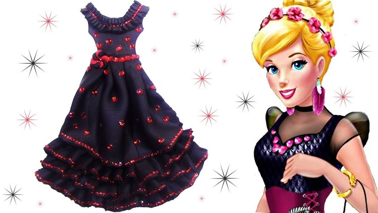 DIY Disney Princess Cinderella Play Doh Dress - How to Make Disney Princess Cinderella Black Dress