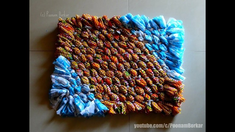 DIY - Door mat from Old T-shirt and Saree | Recycle old clothes | easy step by step tutorial