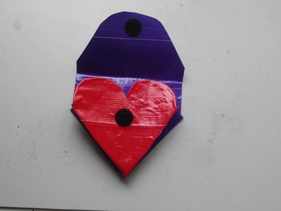 DIY Duct Tape Heart Coin Pouch!