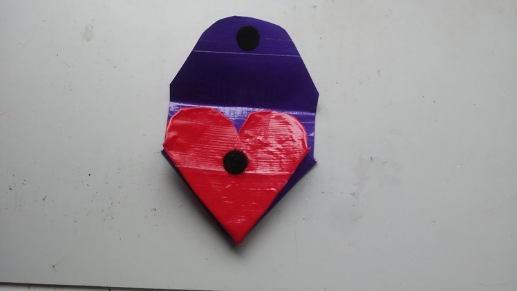 DIY Duct Tape Heart Coin Pouch!