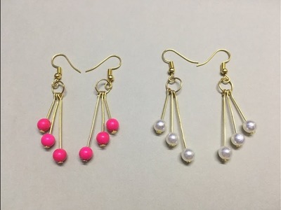 DIY Easy Pearl  Earing Tutorial | How to make pearl Earnings | Jewelry making