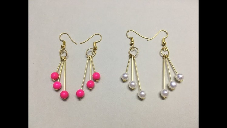 DIY Easy Pearl  Earing Tutorial | How to make pearl Earnings | Jewelry making