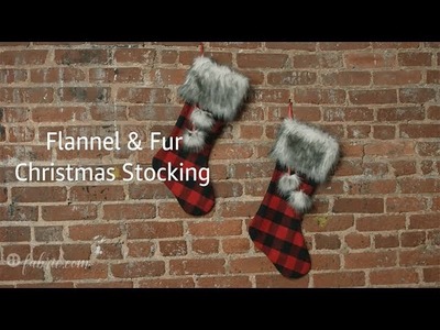 DIY Flannel and Fur Christmas Stockings (Free Pattern!)