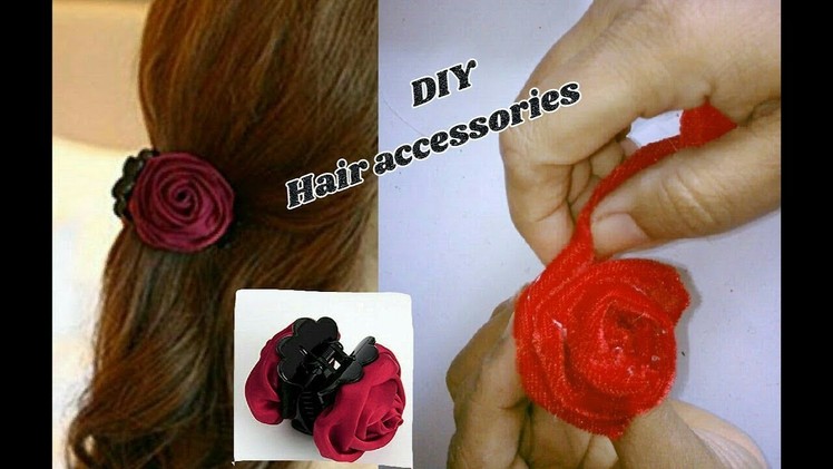 DIY hair accessories - Hair clips making with cloth | jewellery tutorials