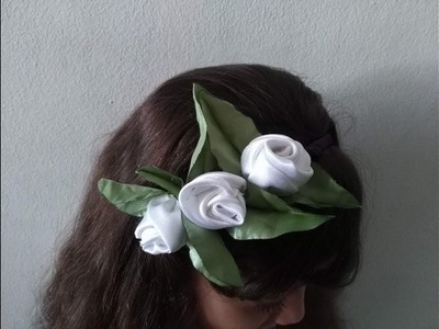 DIY Hair Accessories - How to Make Satin Fabric Flowers for Hair Accessories + Tutorial !