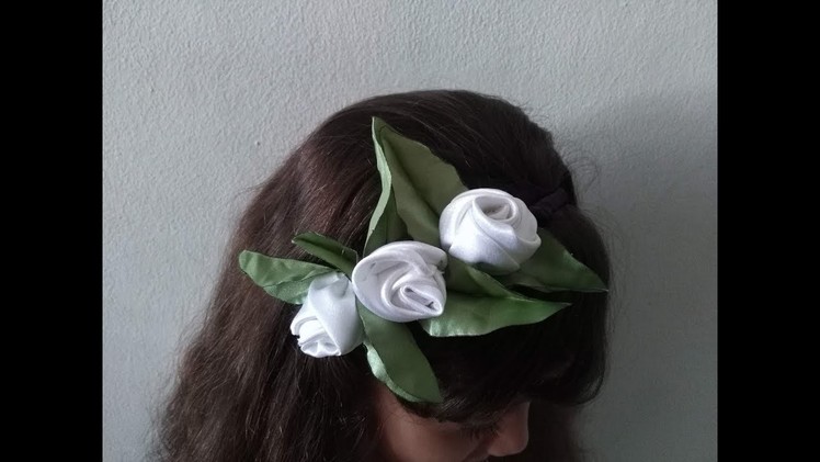 DIY Hair Accessories - How to Make Satin Fabric Flowers for Hair Accessories + Tutorial !