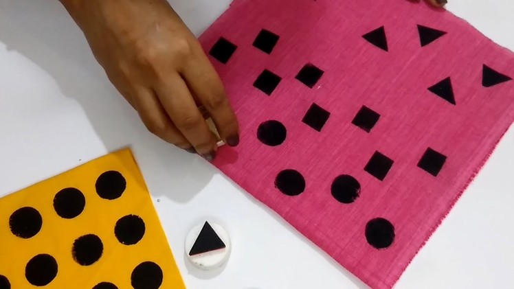 DIY : Hand Block printing at Home | Super Easy Fabric Painting Techniques | Home Decor