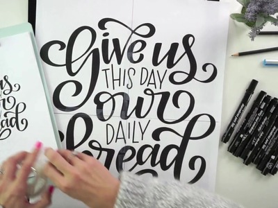 DIY Large Scale Hand Lettered Dish Towel Tutorial | Amanda Arneill - Hand Lettering