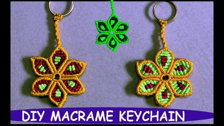 DIY Macrame Flower Keychain