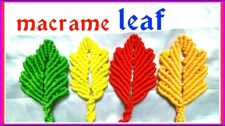DIY Macrame leaf Design\ Pattern \Keychain  tutorial in hindi