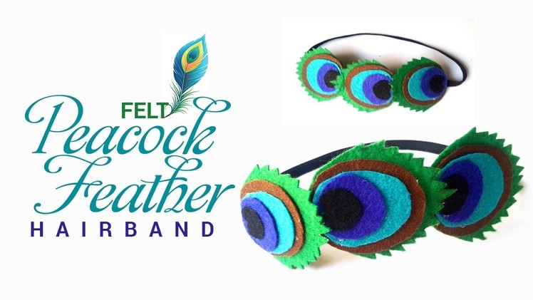 DIY Peacock feathers hair band tutorial