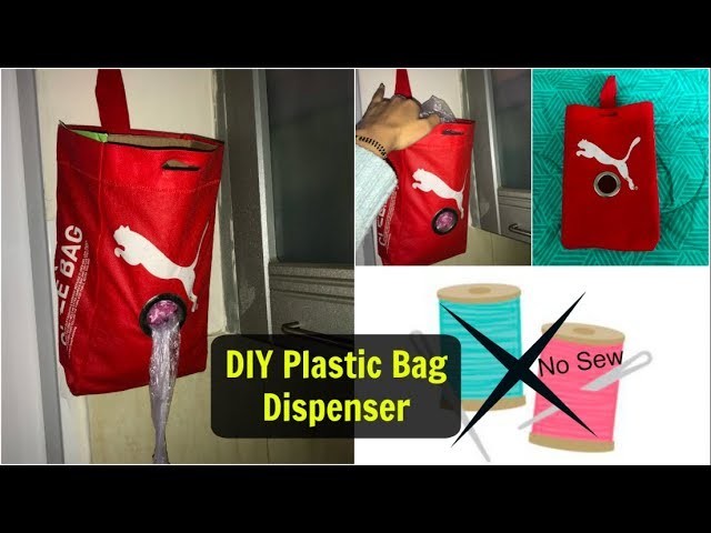 DIY Plastic Bags Dispenser from Old Shoe Bag | No Sew Polybag Organizer | Organizopedia