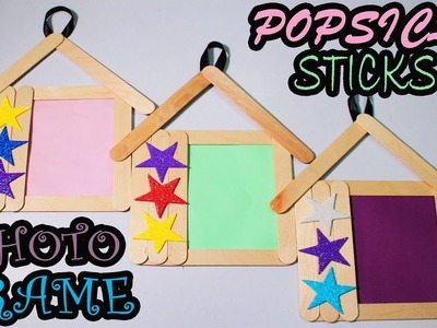 DIY: Popsicle Stick Photo Frame | Easy Ice cream stick crafts | Handmade Photo Frame
