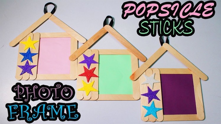 DIY: Popsicle Stick Photo Frame | Easy Ice cream stick crafts | Handmade Photo Frame