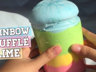 DIY Souffle Slime Rainbow Iceberg! Testing Viral Instagram Slime #1