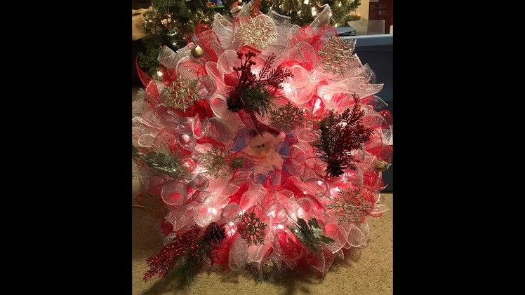 DIY Spiral Deco Mesh Wreath! | Nina Gilhousen