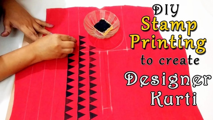 DIY Stamp Printing to create Designer Outfit | Fevicryl Colors, Fabric Painting, Stamp Printing