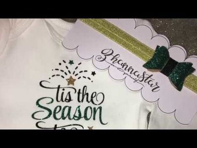 DIY tutorial: First Christmas Baby Outfit using Cricut