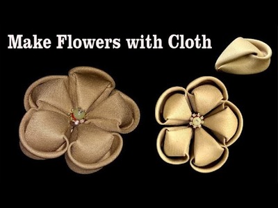 Easy fabric flowers | DIY fabric flower making tutorial