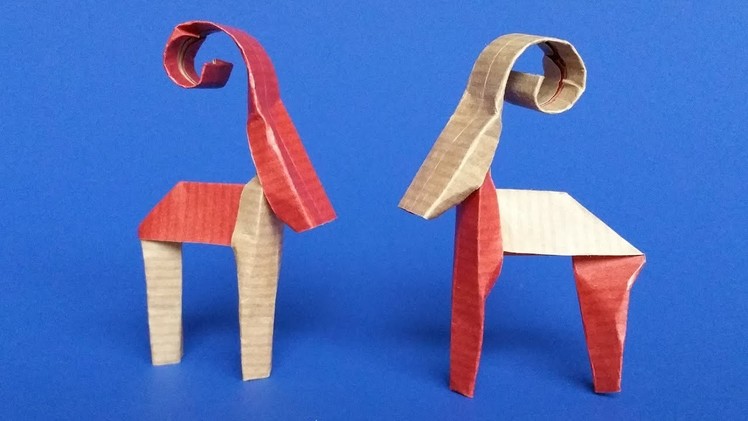 Easy Origami Reindeer Instructions - DIY Paper Christmas Reindeer Decoration Tutorial
