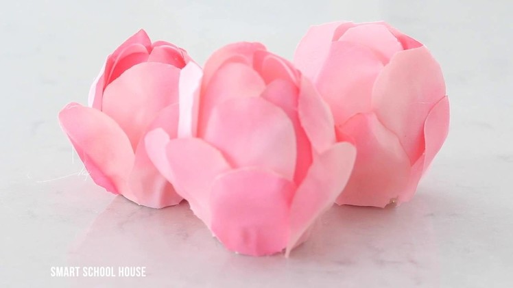 Flameless Rose Tea Lights made with Plastic Spoons!