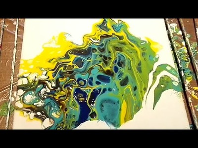 Fluid-Art: "Open cup" with negative space and alcohol technique Acrylic paint Pouring