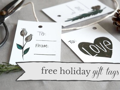 Handmade Gift Wrap + Printable Gift Tags!