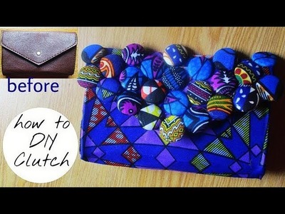 How to Cover Clutch Bag with ANKARA African print  Fabric-DIY