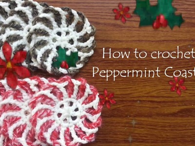 How to Crochet Peppermint Coasters