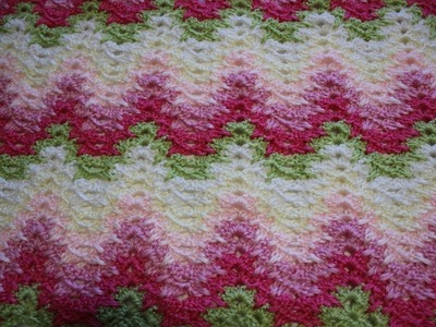 How to crochet the Grandma Spiked My Ripple Blanket Stitch
